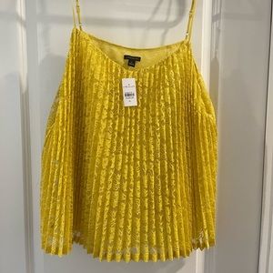NWT Ann Taylor 🌻 lace pleated tank